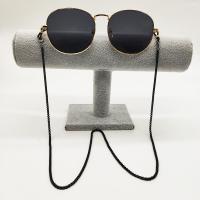 alliage de zinc Chaîne de lunettes, anti-dérapage & unisexe, noire, protéger l'environnement, sans nickel, plomb et cadmium, Longueur:Environ 75 cm, Vendu par PC