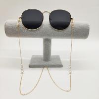 Zinklegierung Brillenkette, mit Kunststoff Perlen, Anti-Skidding & für Frau, keine, frei von Nickel, Blei & Kadmium, Länge:ca. 75 cm, verkauft von PC