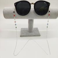 Messing Brillenkette, mit Kristall, Anti-Skidding & für Frau, keine, frei von Nickel, Blei & Kadmium, Länge:ca. 75 cm, verkauft von PC