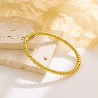 Acier titane bracelet ordinaire, Plaqué or 18K, bijoux de mode & pour femme, doré, 4mm, Diamètre intérieur:Environ 60mm, Vendu par PC