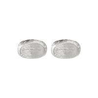 Brass Stud Earring, silver color plated, fashion jewelry & for woman, nickel, lead & cadmium free, 13x9mm, Sold By Pair