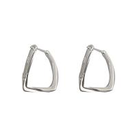 Brass Leverback Earring silver color plated fashion jewelry & for woman nickel lead & cadmium free Sold By Pair