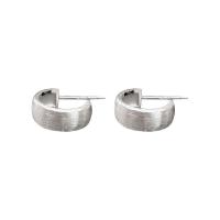 Brass Stud Earring, silver color plated, fashion jewelry & for woman, nickel, lead & cadmium free, 13x5mm, Sold By Pair
