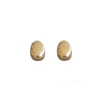 Brass Stud Earring, gold color plated, fashion jewelry & for woman, golden, 6x4mm, Sold By Pair
