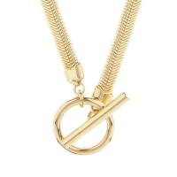 Stainless Steel Jewelry Necklace, with 5cm extender chain, 18K gold plated, fashion jewelry & for woman, golden, Length:45 cm, Sold By PC