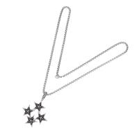 Zinc Alloy Sweater Chain Necklace with Titanium Steel Star vintage & Unisex silver color nickel lead & cadmium free Length Approx 70 cm Sold By PC
