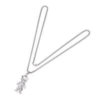 Tibetan Style Sweater Chain Necklace, with Titanium Steel, vintage & Unisex, silver color, nickel, lead & cadmium free, 27x55mm, Length:Approx 70 cm, Sold By PC