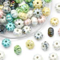 Porcelain Jewelry Beads, Pumpkin, DIY, more colors for choice, 10x7mm, Approx 6PCs/Bag, Sold By Bag