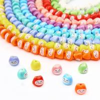 Printing Porcelain Beads, Fortune Cat, DIY, more colors for choice, 10x9mm, Approx 5PCs/Bag, Sold By Bag