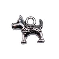 Tibetan Style Animal Pendants, Dog, plated, vintage & DIY, more colors for choice, nickel, lead & cadmium free, 13x13mm, Sold By PC