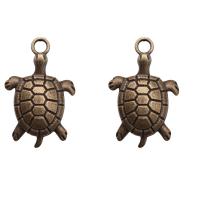 Tibetan Style Animal Pendants, Turtle, plated, vintage & DIY, more colors for choice, nickel, lead & cadmium free, 17x27mm, Sold By PC