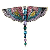 Rhinestone Brooch Zinc Alloy Dragonfly plated fashion jewelry & for woman & with rhinestone nickel lead & cadmium free Sold By PC