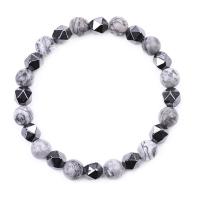 Gemstone Bracelets, fashion jewelry & different materials for choice & Unisex, 8mm, Length:Approx 7.28-7.48 Inch, Sold By PC