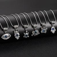 Zinc Alloy smykker halskæde, med Resin, med 1.97inch extender kæde, mode smykker & Unisex & forskellige stilarter for valg, nikkel, bly & cadmium fri, Længde Ca. 18.11 inch, Solgt af PC