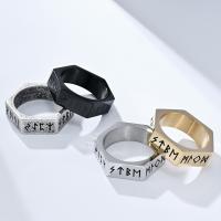 Titanium Steel Finger Ring polished fashion jewelry & Unisex 7mm Sold By PC
