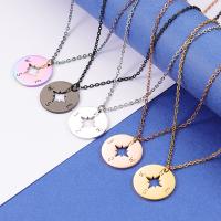 Stainless Steel Jewelry Necklace 304 Stainless Steel fashion jewelry & Unisex 2mm 25mm Length Approx 17.72 Inch Sold By PC