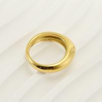 Edelstahl Ringe, 304 Edelstahl, 18K vergoldet, Modeschmuck & verschiedene Größen vorhanden & für Frau, goldfarben, 23x24mm, verkauft von PC
