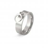 Палец кольцо из нержавеющей стали, 201 нержавеющая сталь, Луна, ювелирные изделия моды & разный размер для выбора & Женский, Много цветов для выбора, 8x9.10mm, размер:7-9, продается PC