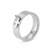 Stainless Steel Finger Ring 201 Stainless Steel Cross Vacuum Ion Plating fashion jewelry & for woman US Ring Sold By PC