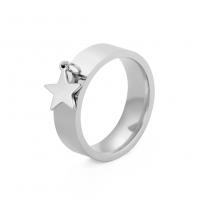 Палец кольцо из нержавеющей стали, 201 нержавеющая сталь, Звезда, ювелирные изделия моды & разный размер для выбора & Женский, Много цветов для выбора, 8.30x9.50mm, размер:7-9, продается PC