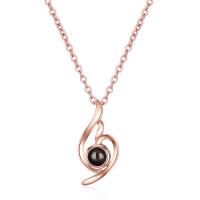 Brass Necklace, with 3.5cm extender chain, Heart, plated, fashion jewelry & for woman, more colors for choice, nickel, lead & cadmium free, 11x22mm, Length:40 cm, Sold By PC
