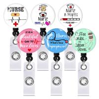ABS Plastic Badge Holder, portable & Unisex & retractable & epoxy gel, more colors for choice, 85x32mm, Sold By PC