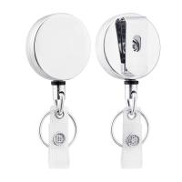 304 Stainless Steel Badge Holder with Zinc Alloy portable & Unisex & retractable Sold By PC