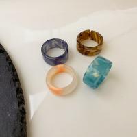 акриловый перстень, Акрил, Кольцевая форма, Регулируемый & Женский, Много цветов для выбора, внутренний диаметр:Приблизительно 17mm, продается PC