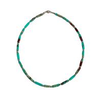 Halskettingen met edelstenen, Natuursteen, Kolom, voor vrouw, meer kleuren voor de keuze, 4x13mm, Lengte Ca 45 cm, Verkocht door PC