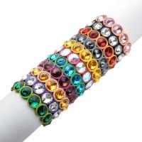 Rhinestone Bracelet, Tibetan Style, with Rhinestone, porcelain enamel & Unisex, more colors for choice, nickel, lead & cadmium free, Length:Approx 18 cm, Sold By PC