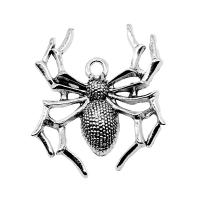 Tibetan Style Animal Pendants, Spider, plated, vintage & DIY, more colors for choice, nickel, lead & cadmium free, 35x32mm, Sold By PC