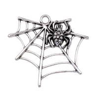 Zinc Alloy Animal Pendants Spider Web plated vintage & DIY nickel lead & cadmium free Sold By PC