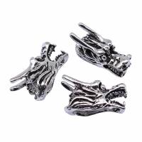 Tibetan Style Pendants, Dragon, antique silver color plated, vintage & DIY, nickel, lead & cadmium free, 26x13mm, Sold By PC