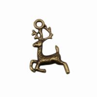 Tibetan Style Animal Pendants, Deer, plated, vintage & DIY, more colors for choice, nickel, lead & cadmium free, 22x14mm, Sold By PC