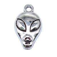 Tibetan Style Pendants, Alien, antique silver color plated, vintage & DIY, nickel, lead & cadmium free, 11x19mm, Sold By PC
