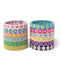 Tibetan Style Bracelet, porcelain enamel & Unisex, more colors for choice, nickel, lead & cadmium free, Length:Approx 18 cm, Sold By PC