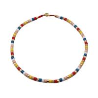 Tibetan Style Jewelry Necklace, porcelain enamel & for woman, more colors for choice, nickel, lead & cadmium free, Length:Approx 41-42 cm, Sold By PC