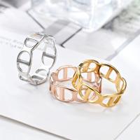 Пальцевидное Кольцо Титановой Стали, титан, ювелирные изделия моды & Мужская & разный размер для выбора, Много цветов для выбора, продается PC