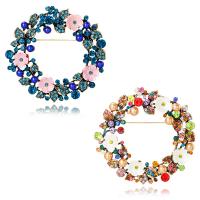 STRASS Brosch, Zink Alloy, med Plast Pearl, mode smycken & för kvinna & med strass, fler färger för val, nickel, bly och kadmium gratis, 66x64mm, Säljs av PC