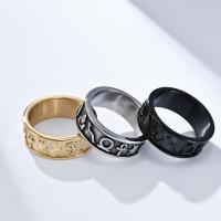 Titanium Steel Finger Ring polished fashion jewelry & for man 8mm Sold By PC