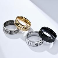 Titanium Steel Finger Ring, polished, fashion jewelry & different size for choice & for man, more colors for choice, 8mm, Sold By PC
