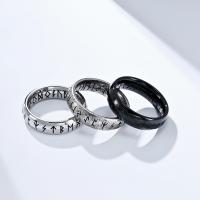 Titan Edelstahl Ringe, Titanstahl, poliert, Modeschmuck & verschiedene Größen vorhanden & für den Menschen, keine, 6mm, verkauft von PC