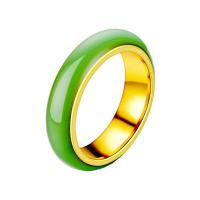 Пальцевидное Кольцо Титановой Стали, титан, Мужская & разный размер для выбора & эмаль, Много цветов для выбора, 6x2mm, продается PC