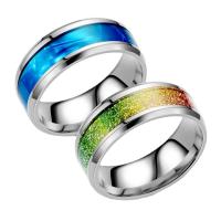 Titantium Steel δάχτυλο του δακτυλίου, Titanium Steel, διαφορετικό μέγεθος για την επιλογή & για τον άνθρωπο & σμάλτο, περισσότερα χρώματα για την επιλογή, 8x2mm, Sold Με PC