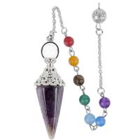 Gemstone Pendulum with Zinc Alloy & Unisex Length Approx 7.2 Inch Sold By PC