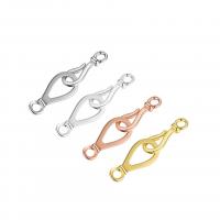 925 Sterling Silver S Hook Clasp Geometrical Pattern plated DIY Sold By Set