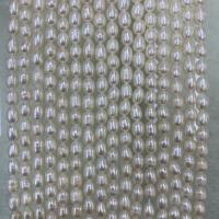 Riso coltivato in perla d'acqua dolce, perla d'acquadolce coltivata naturalmente, DIY, bianco, 5-6mm, Venduto per Appross. 15 pollice filo