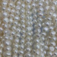 Keishi 培養した淡水の真珠, 天然有核フレッシュウォーターパール, バロック, DIY, ホワイト, 7-8mm, で販売される 約 15 インチ ストランド