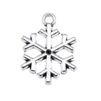 Zinc Alloy Pendants Snowflake plated vintage & DIY nickel lead & cadmium free Sold By PC