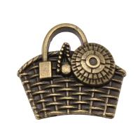 Tibetan Style Pendants, Basket, antique bronze color plated, vintage & DIY, nickel, lead & cadmium free, 22x25mm, Sold By PC